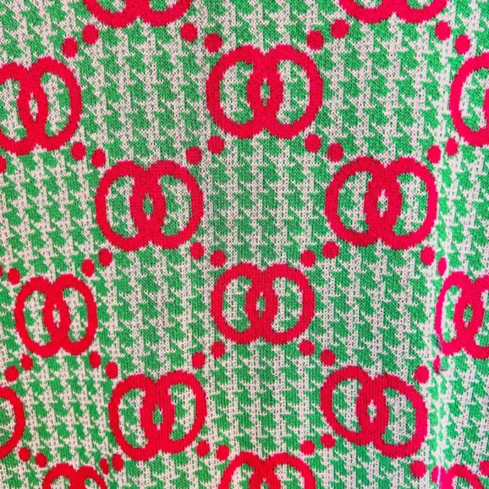 Pink and Green Chainlink Dress - Picture 2 of 3